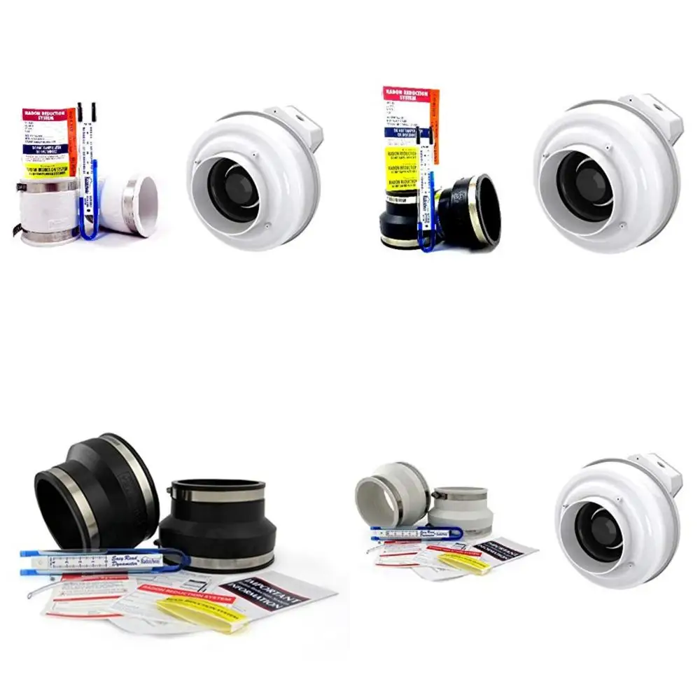 พัดลมกำจัดเรดอนพร้อมชุดติดตั้งสำหรับพื้นที่ขนาด 4x4 สีขาว