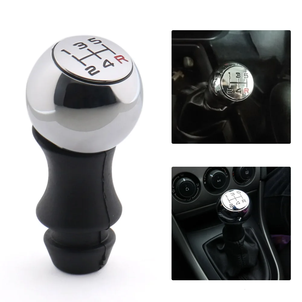 5 6 Speed Alloy MT Gear Shift Knob for Peugeot 206 306 106 307 308 301 308 807 Citroen C1 C2 C3 C4 Chrome Matte Accessories