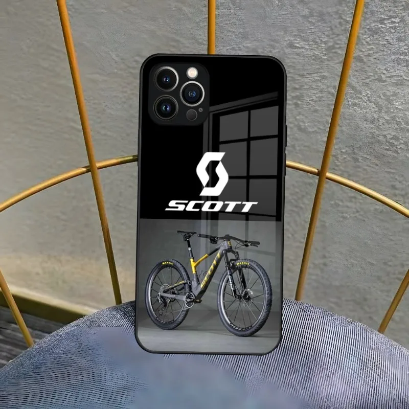 Scott Sports Phone Case For Iphone 14 Pro Max 12 11 13 Mini X 8 Xr Xs 7 Puls 6 Glass