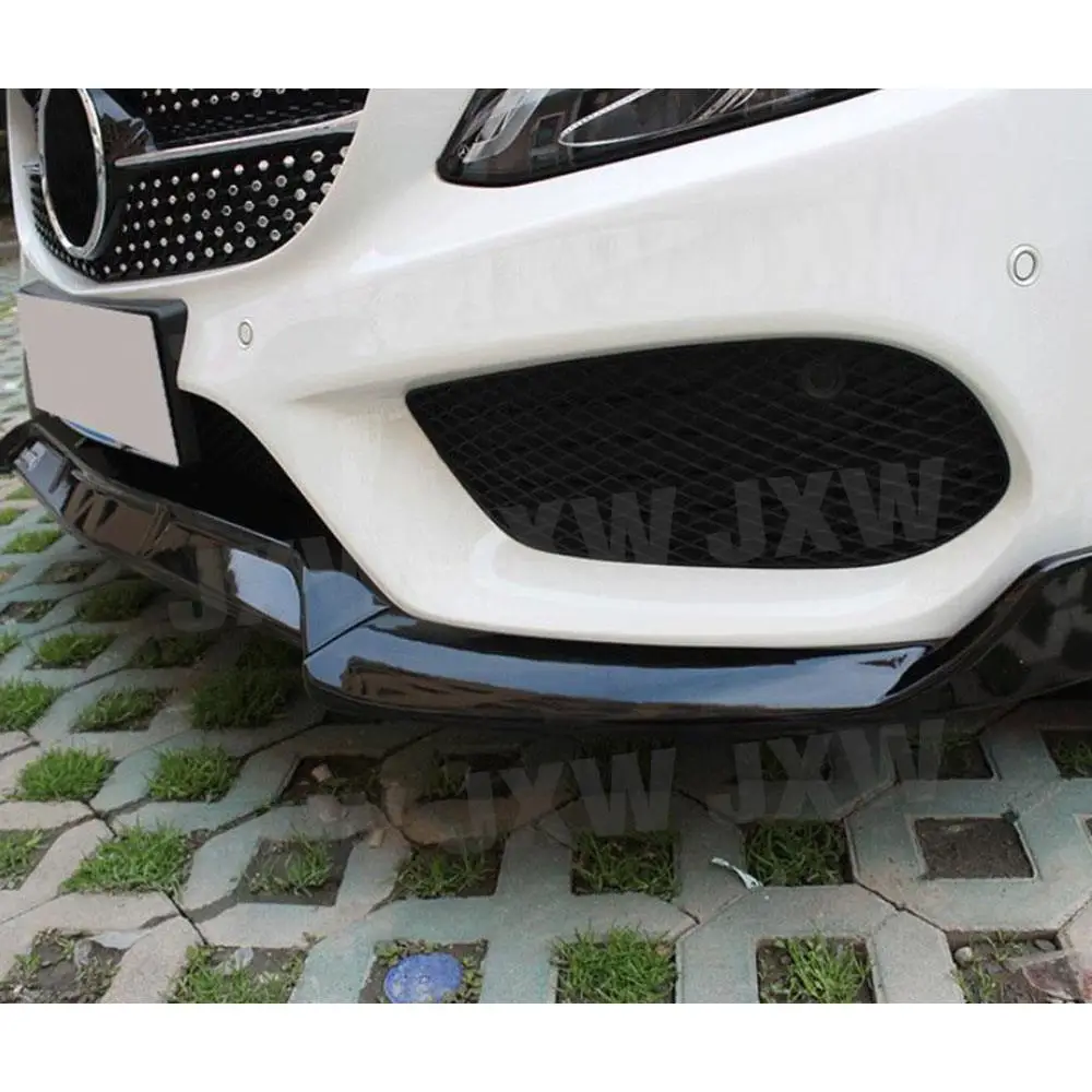 

JXWANCF 3 шт. глянцевые черные сплиттеры переднего бампера из ABS для Mercedes-Benz W205 C205 C200 C300 C43 AMG 2014-2020