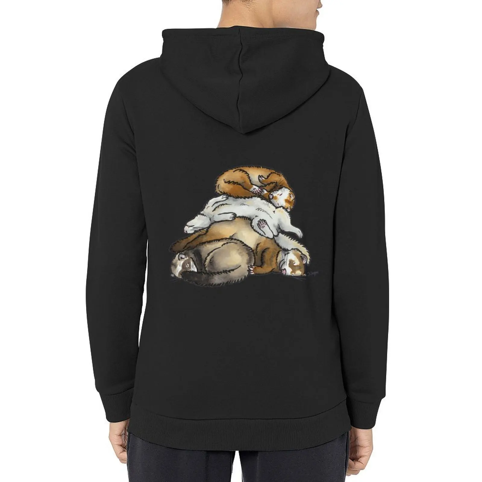 

Sleeping pile of pet ferrets Hoodie autumn jacket men autumn clothes men clothing mens clothing man hoodie