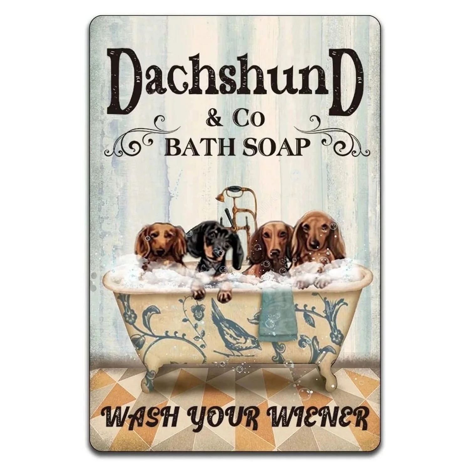Dogs Metal Tin Signs Plaque Dachshund Wall Decoration Vintage Art Posters Iron Painting for Man Cave Home Cafe Garden Club Bar
