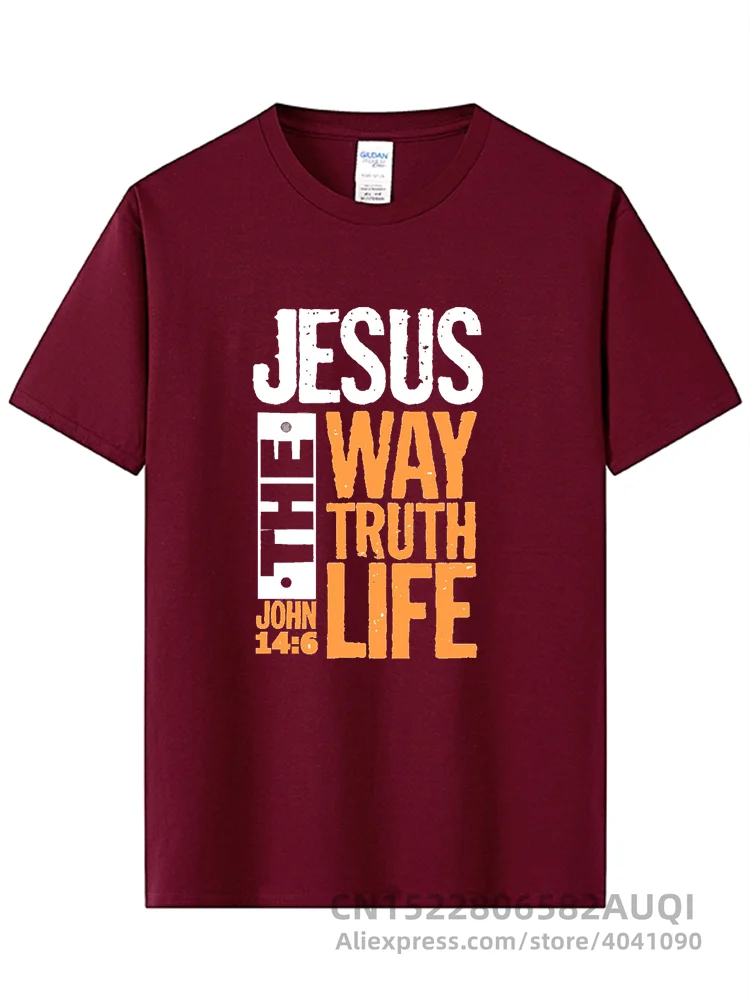 Jesus The Way Truth Life John Christian Bible Verse Hooded Pullover Hoodies For Male Sweatshirts Comfortable Wholesale Clothes