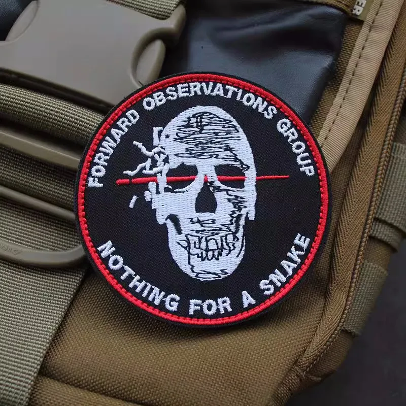 

FORWARD Circular Embroidery Patch SNAKE Outdoor Tactical Badges Hook and Loop Stickers Backpack DIY Appliques for Clothes