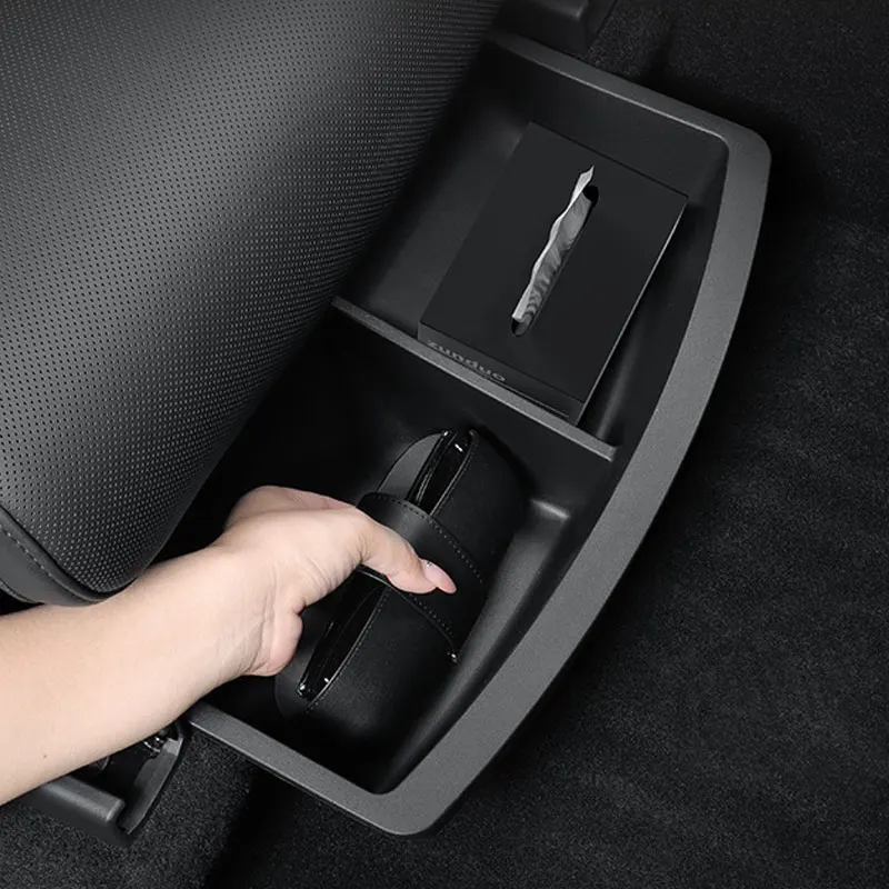 

Under TPE Drawer Front Rear Seat Lower Organizer Box Tray Car Seat Storage Box for Tesla 2025 Model YL 6-Seat Car Accessories