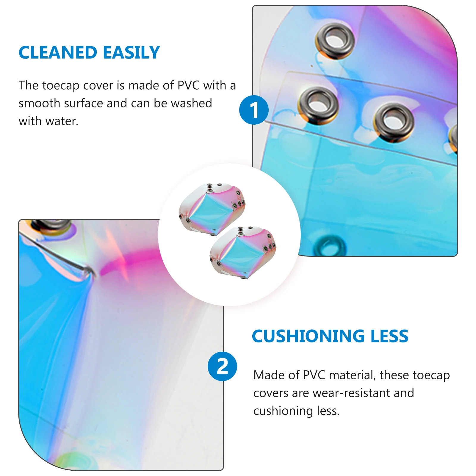 

PVC Roller Covers Protector Pvc Shoes Caps Shoes Head Cover Replacement Shoe Headgear Frame Wear Resistant Easy Clean