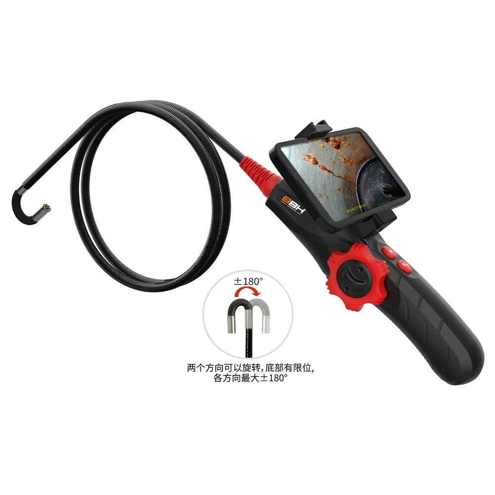 2-way Articulating Borescope Inspection Camera For Smartphone OTG Micro USB Industrial Borescope For Cylinder Inspection