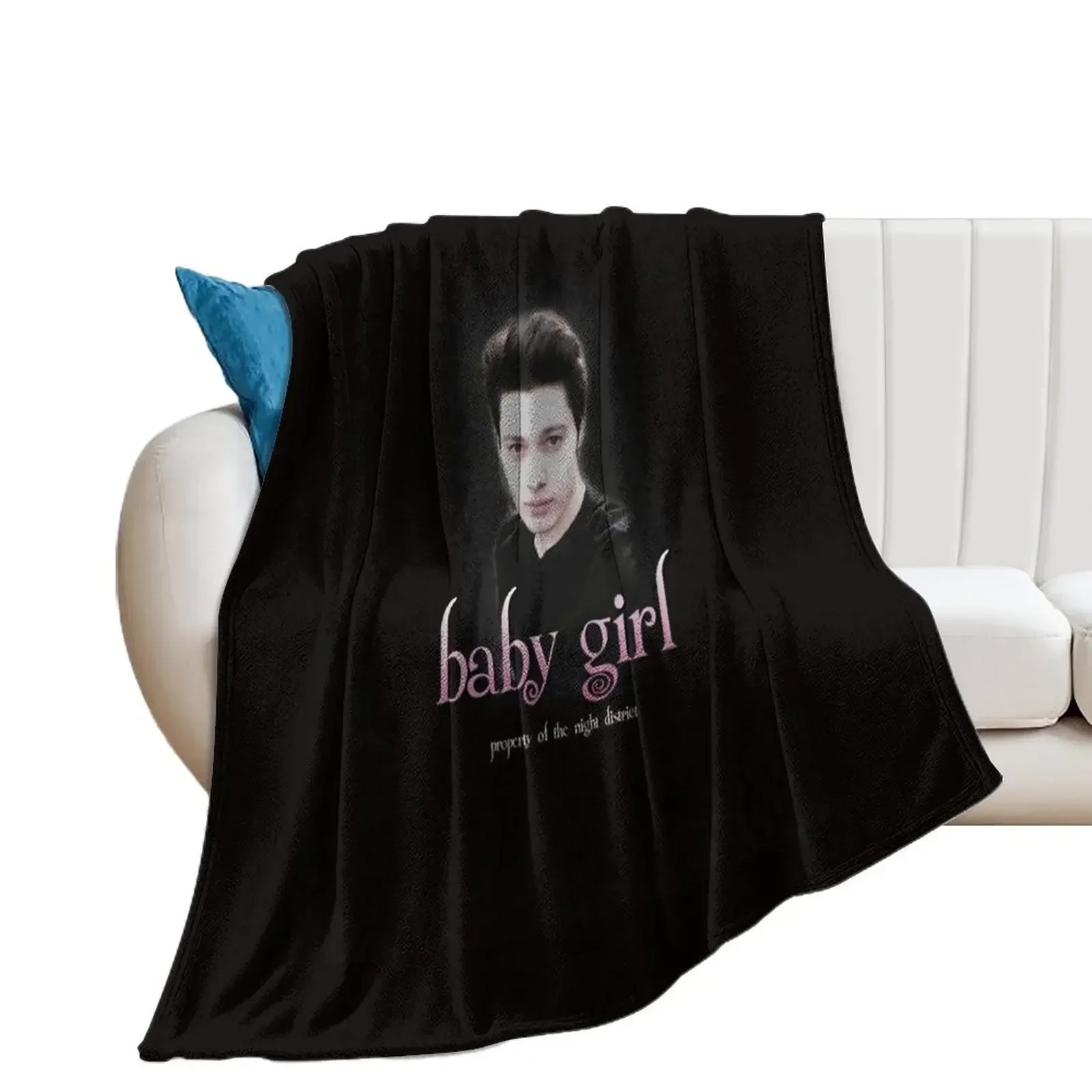 

sparkly vampire lookalike baby girl Throw Blanket Vintage Flannel Fabric for winter Blankets