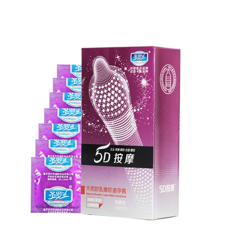 24PCS 5D Dotted Condoms Sex Toys for men Thread Ribbed G-Point Ultra Thin Condom G spot Vaginal stimulation penis sleeve sexshop