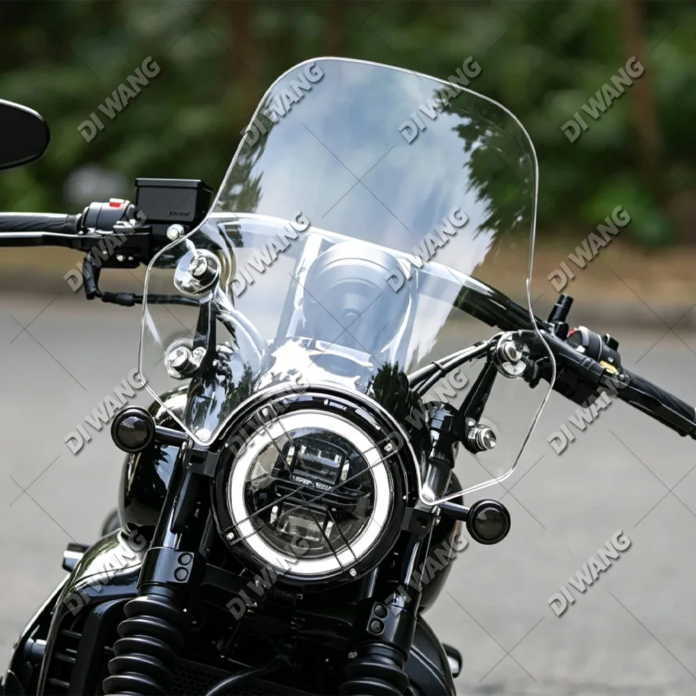For Haojue TR300PLUS Motorcycle Modified Front Windscreen Heightened Thickened Windshield Wind Deflector Replacement Accessories