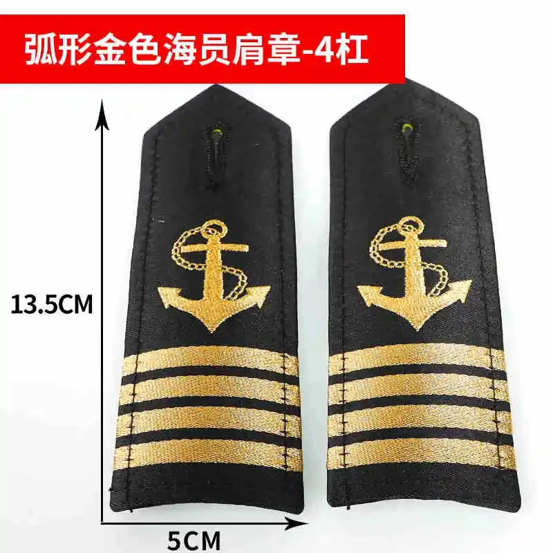 America White Sailor Uniform Set Men Wedding Annual Meeting Evening Hat Coat Pants and Accessories Navy Guard Security Work Wear