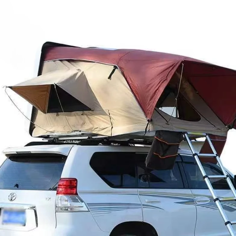 Hot Sell Hard Shell Rtt Roof Top Tent Orange Car Roof Top Tent for Camping
