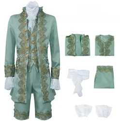 18th Century Colonial Outfit Men's Medieval Uniform Noble Court Rococo Medieval Cosplay Costume Retro Halloween Costume