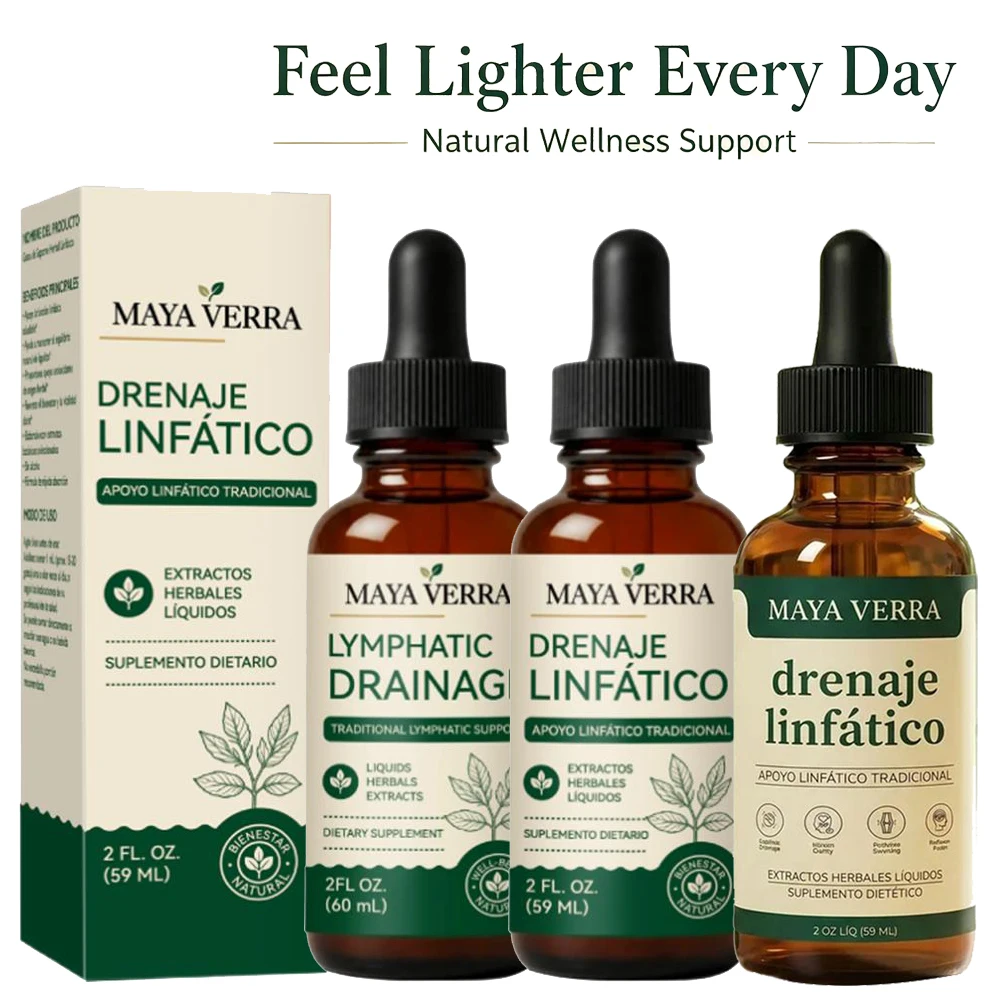 MAYA VERRA Herbal Supplement Lymphatic Drainage Drops, Herbal Body Serum Drops Helps Support Fluid Balance and Body Care Routine