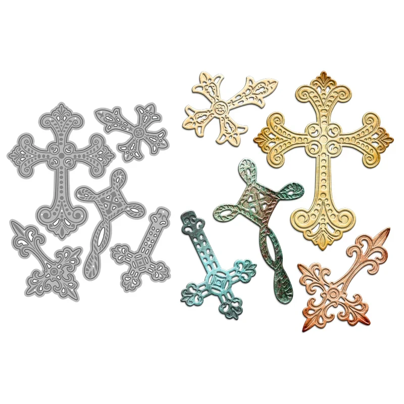 

Vintage Retro Cross Cutting Dies DIY Scrapbooking Supplies Metal Cut Dies Knife Mold For Card Making Albums Decor