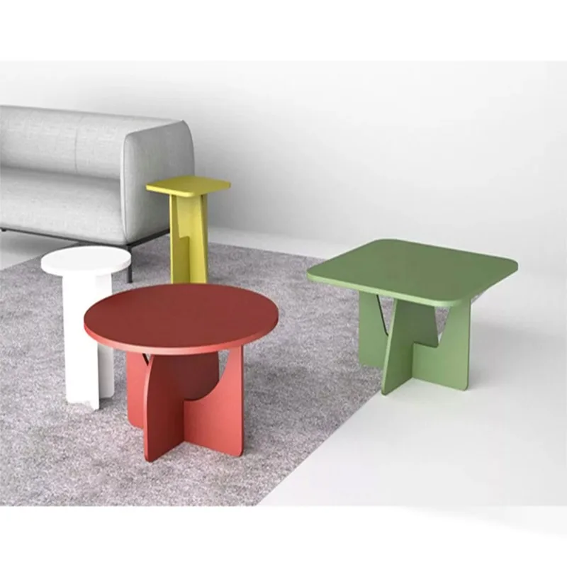 Modern luxury round coffee table high quality solid wood panel living room fashion home furniture