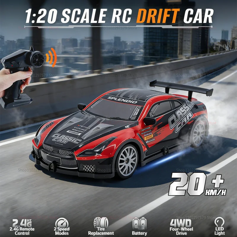 

New Remote Control Racing Toy With light show 4WD High Speed GTR Electric Drift Car for Kids Boys Girls Off-Road Car Model Gift