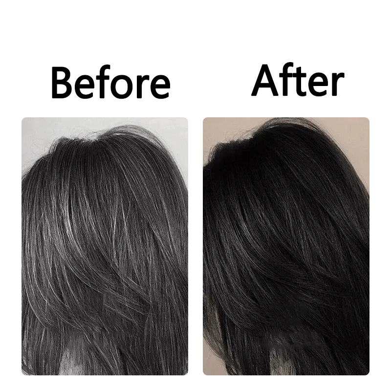 3 ألوان عصا شعر لتغطية الشعر الأبيض دون يتلاشى، عصا صبغ الشعر القابل للتصرف، صبغة شعر النبات، تجديد ألوان الشعر الجذور #6