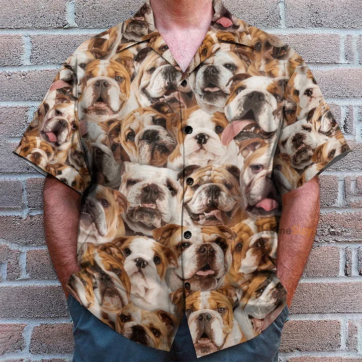 

Funny Animal dogs 3D Print Beach Shirts For Man Short Sleeve Bear Lapel Blouses Hawaiian Tops Men's Clothing Button Up Shirts