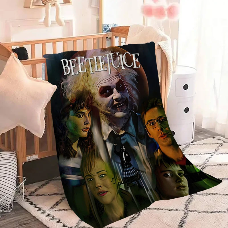 

Classic Movie B-Beetlejuice Horror Comedy Vintage Tim Burton Film Catnap Sofa Blankets & Throws Large Blanket Fluffy King Lid