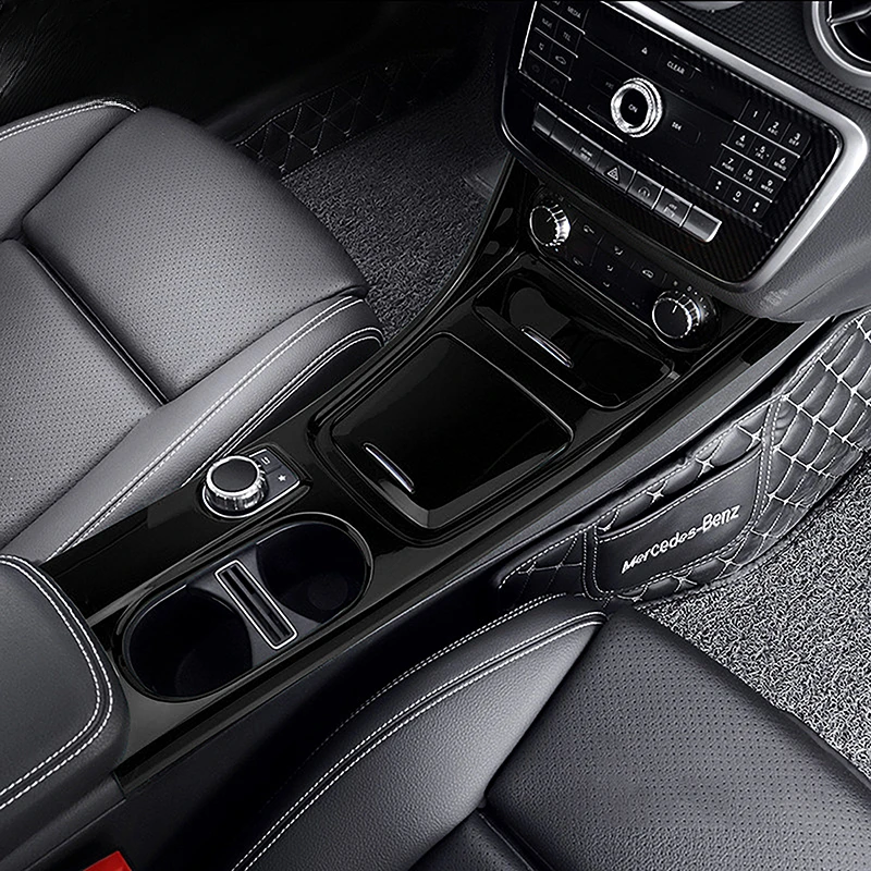 

Center Console Gear Shift Water Cup Holder Decorative Cover Trim For Mercedes Benz A Class W176 CLA C117 GLA X156 2013-2018 LHD