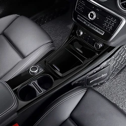 Center Console Gear Shift Water Cup Holder Decorative Cover Trim For Mercedes Benz A Class W176 CLA C117 GLA X156 2013-2018 LHD