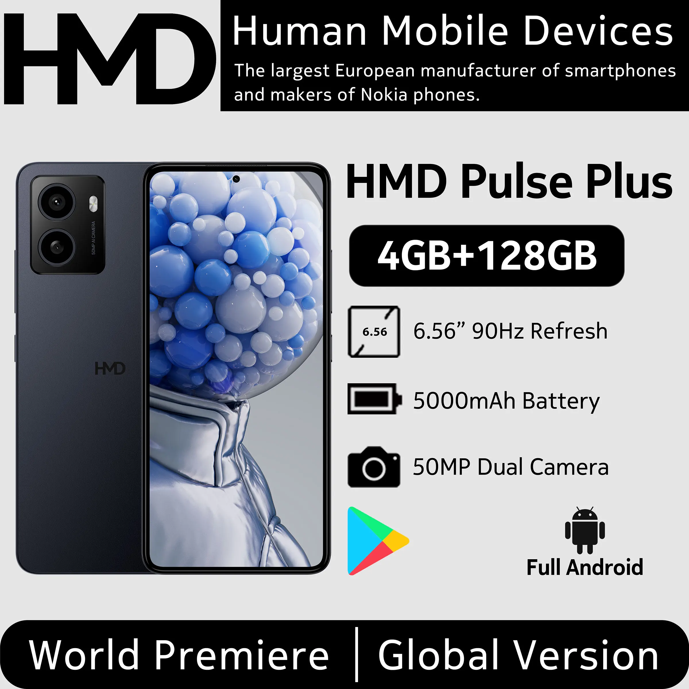 [World Premiere] Global Version HMD Pulse Plus 4G Smartphone 6.56