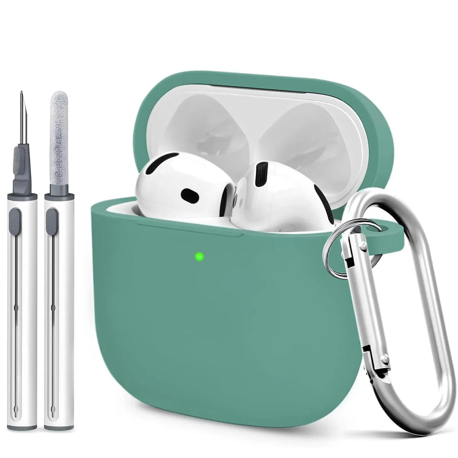 für AirPods 5/4: Weiche Silikonhülle mit Reinigungsset, umfassender Schutz für die Kopfhörer, inklusive Schlüsselanhänger, passend für AirPods 5/4/Pro3. – Detail 12