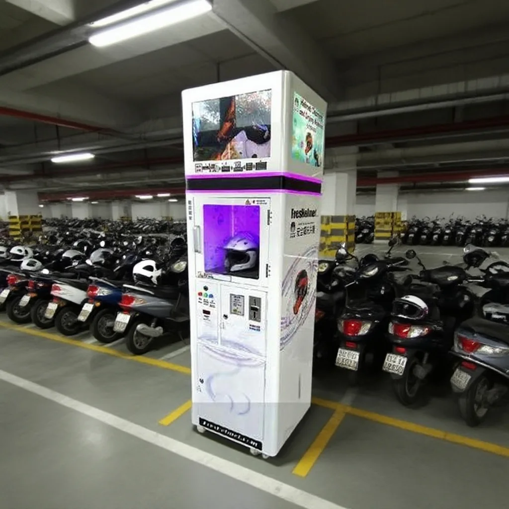 Helmet atomizing machine cleaning machine