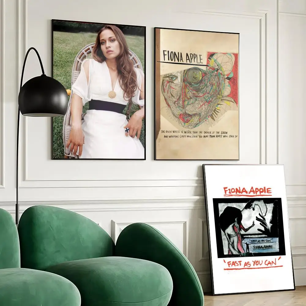 Singer F-Fiona Apple Poster Waterproof Wall Art Sticker for Home Bar Decoration, Self-Adhesive Room Wall Decor Mural