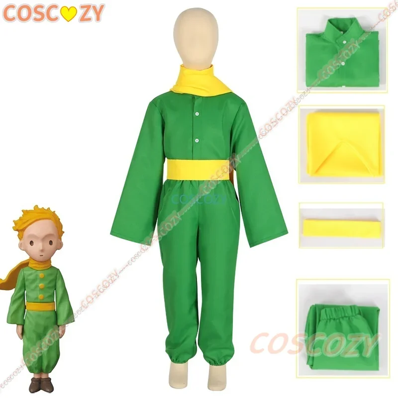 2025 Anime The Little Small Prince Green Cosplay Costume Wig Halloween Outfits Adults Kids Boys New Carnival abc