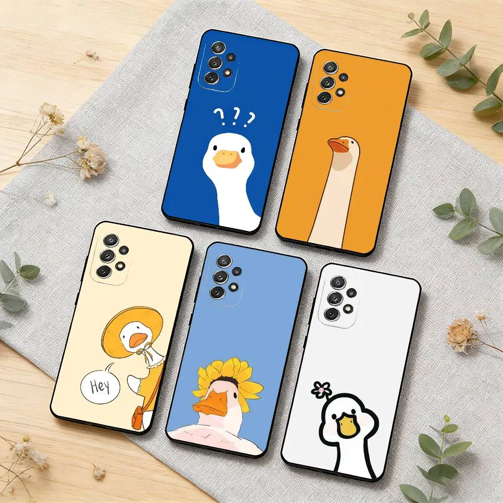 

Cartoon Cute G-Goose Phone Case For Samsung S26,S25,S24,S21,S22,S23,S30,Ultra,S20,Plus,Soft Black Shell