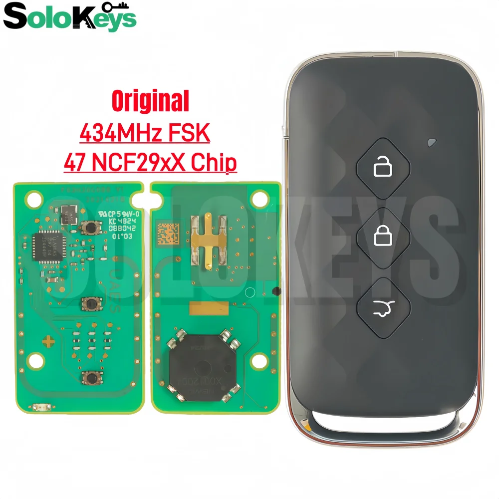 SOLOKEYS 433MHz 46/47 Chip Original Remote Key For Aveo Captiva N400 Turbo Groove Blazer Enjoy Optra Hector