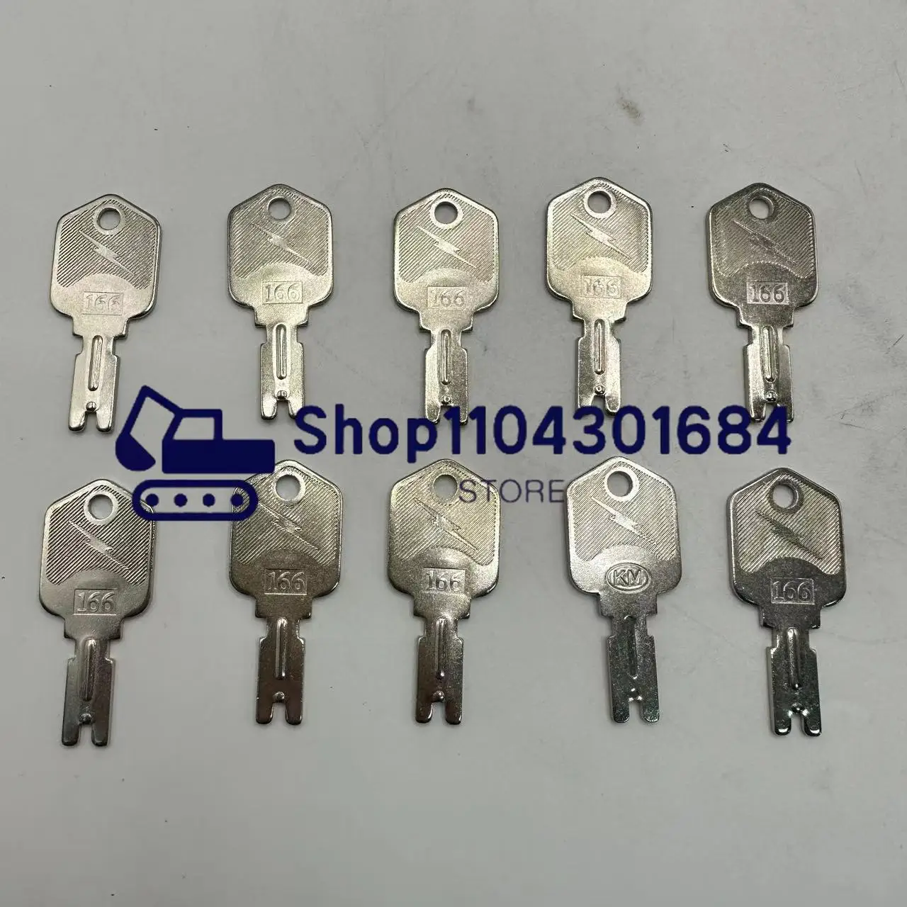 10PC 166 Forklift key 6T-2663 for Pollak Clark Yale Hyster For Komatsu Mustang Gradall Gehl for Daewoo Doosan 513350 A214062