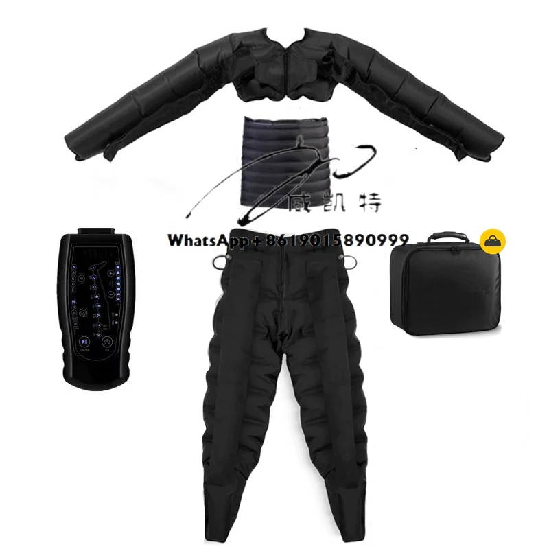 

Wireless Portable 250mmHg Edema Relief Full Body Leg Air Compression Boots 8 Chamber air massage Pressotherapy Recovery Boots