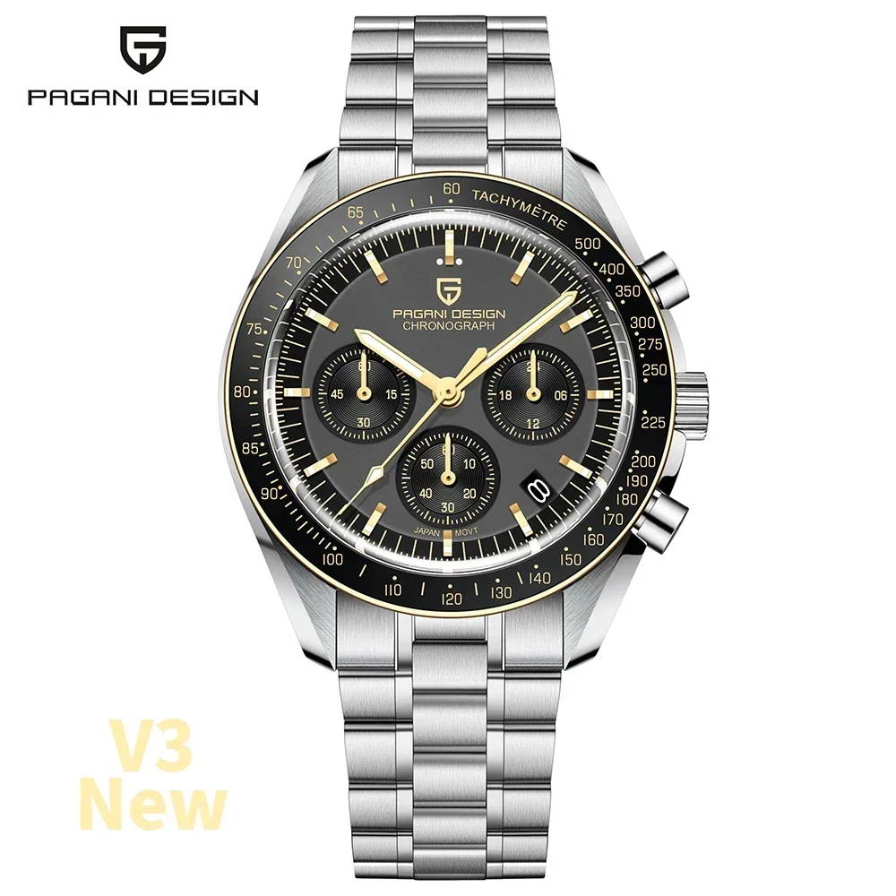 PAGANI DESIGN 2026 Nieuwe Herenhorloges Top Luxe Quartz Horloge voor Heren Automatische Datum Snelheids Chronograaf AR Saffier Glas Polshorloge