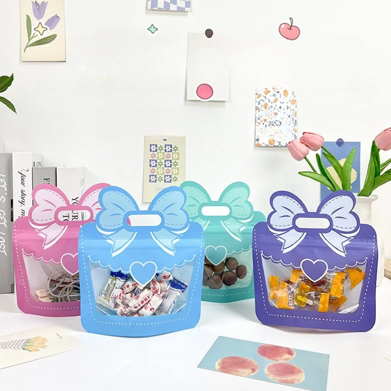 StoBag 50pcs Cartoon Candy Packaging Ziplock Bags Cute Children Kids Gift Plastic Sealed Food Cookies Snack Storage Pouches