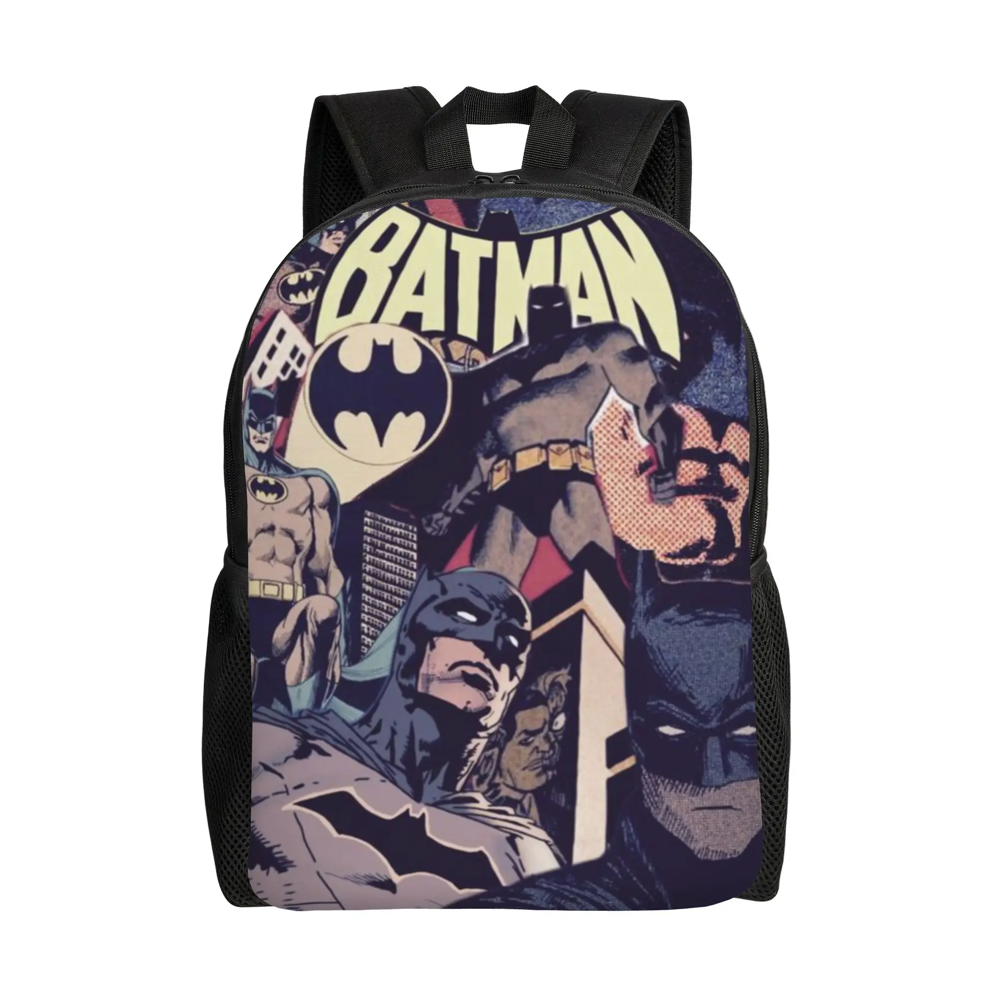 

Back to school season Vintage Comic Crusader Knapsack Batman For Men Women New Backpack