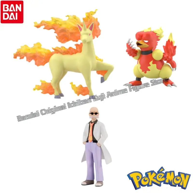 

In Stock Bandai Model Doll Brand New Boxed Pokemon Sw Blaine Rapidash Magmar Anime Characters Original Garage Kit Action Figure