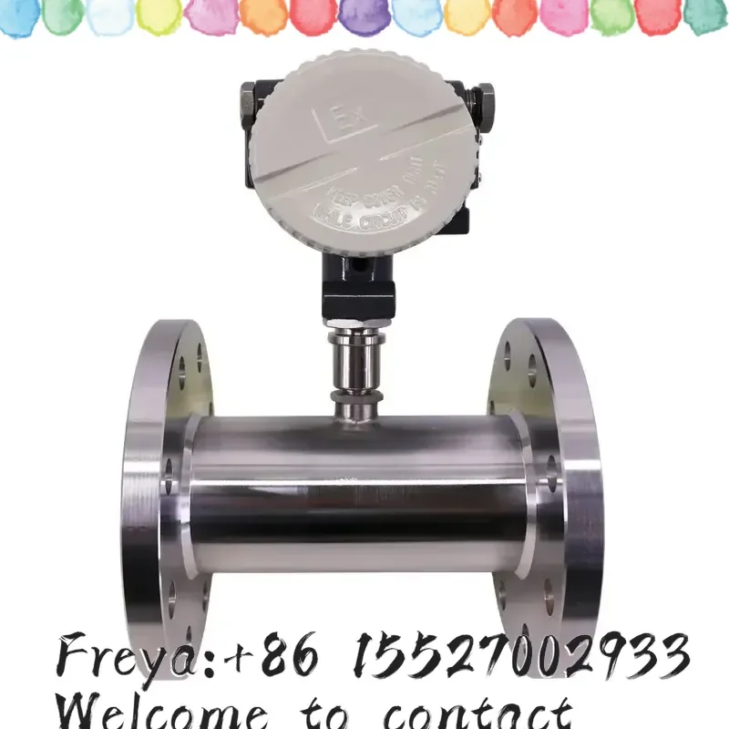 DN80MM Turbine Flowmeter for 3 Inches Pipe Stainless Steel Liquid Flow Meter 4~20mA Output with LCD Display