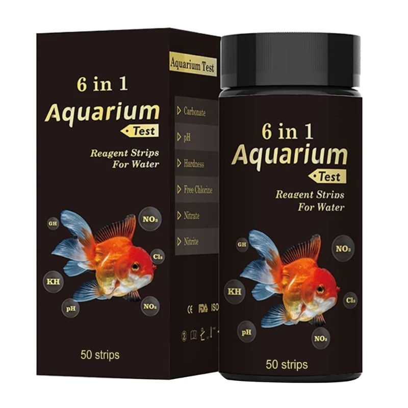 50 Uds 6 en 1 tiras prueba para acuario juego prueba para pecera prueba agua acuario Dropsale