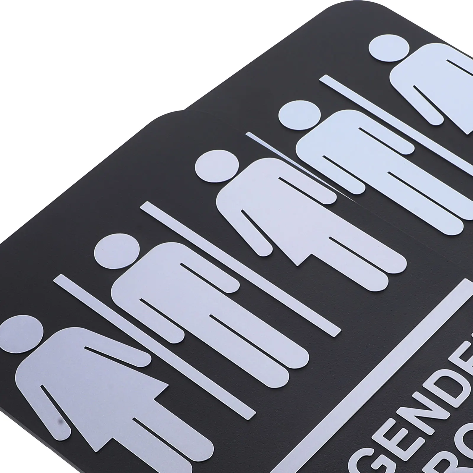 

2 pcs Braille Unisex Bathroom Signs All Gender Restroom Sign High Visibility Safe Material Easy for Business