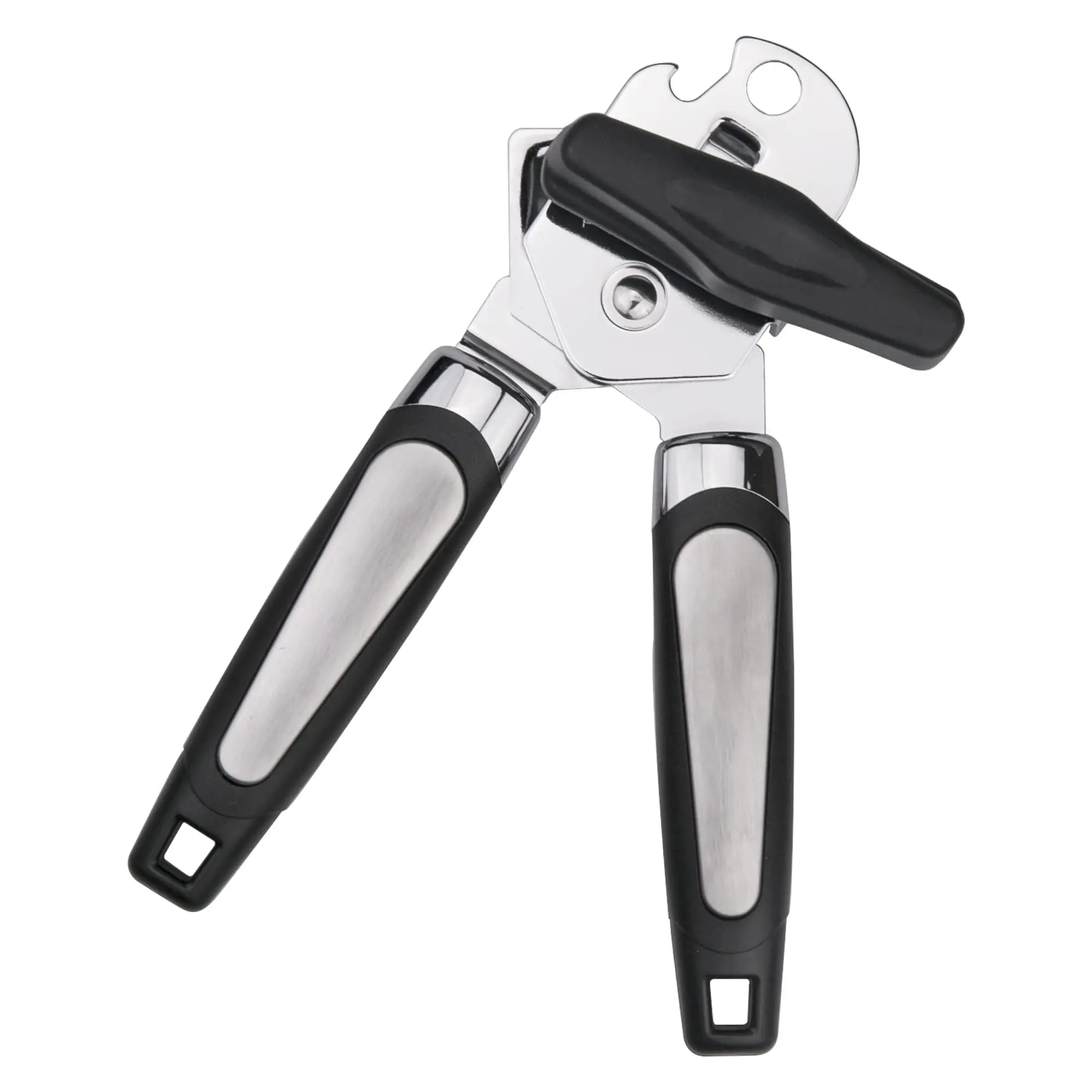 

3-in-1 Stainless Steel Can Opener – High-Quality Professional Manual Opener with Ergonomic Handle and Side Bottle Cutter