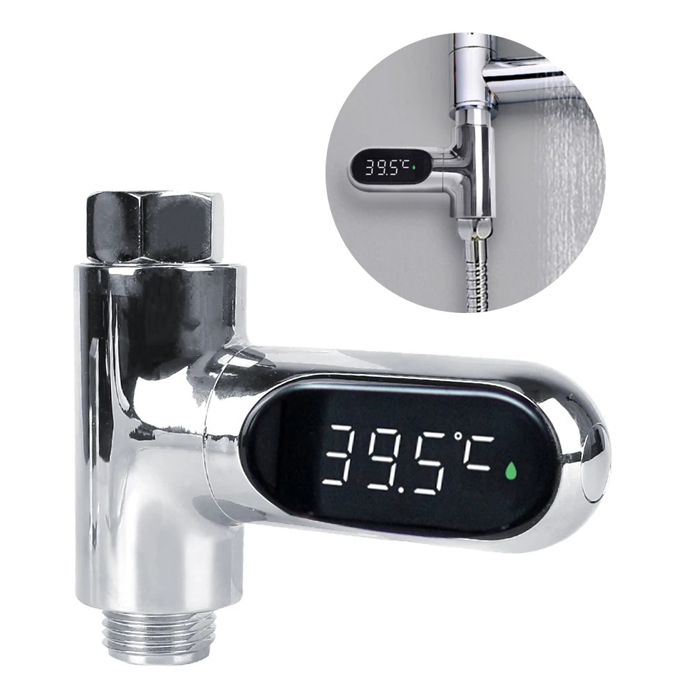 Hot Tub  Water Temperature Monitor Bathing Temperature Meter Electricity Home Shower Faucets Water Thermometer LED Display