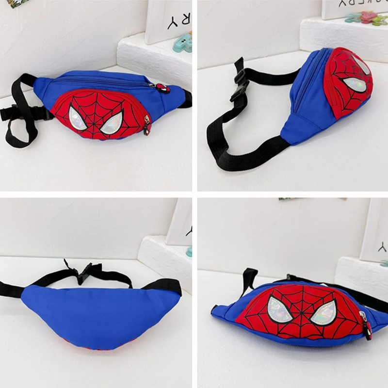 Spiderman Chest Bag Anime Spider-Man Crossbody Bag Kids Storage Pouch Cool Fashion Shoulder Bags Backpack Boy Birthday Gift