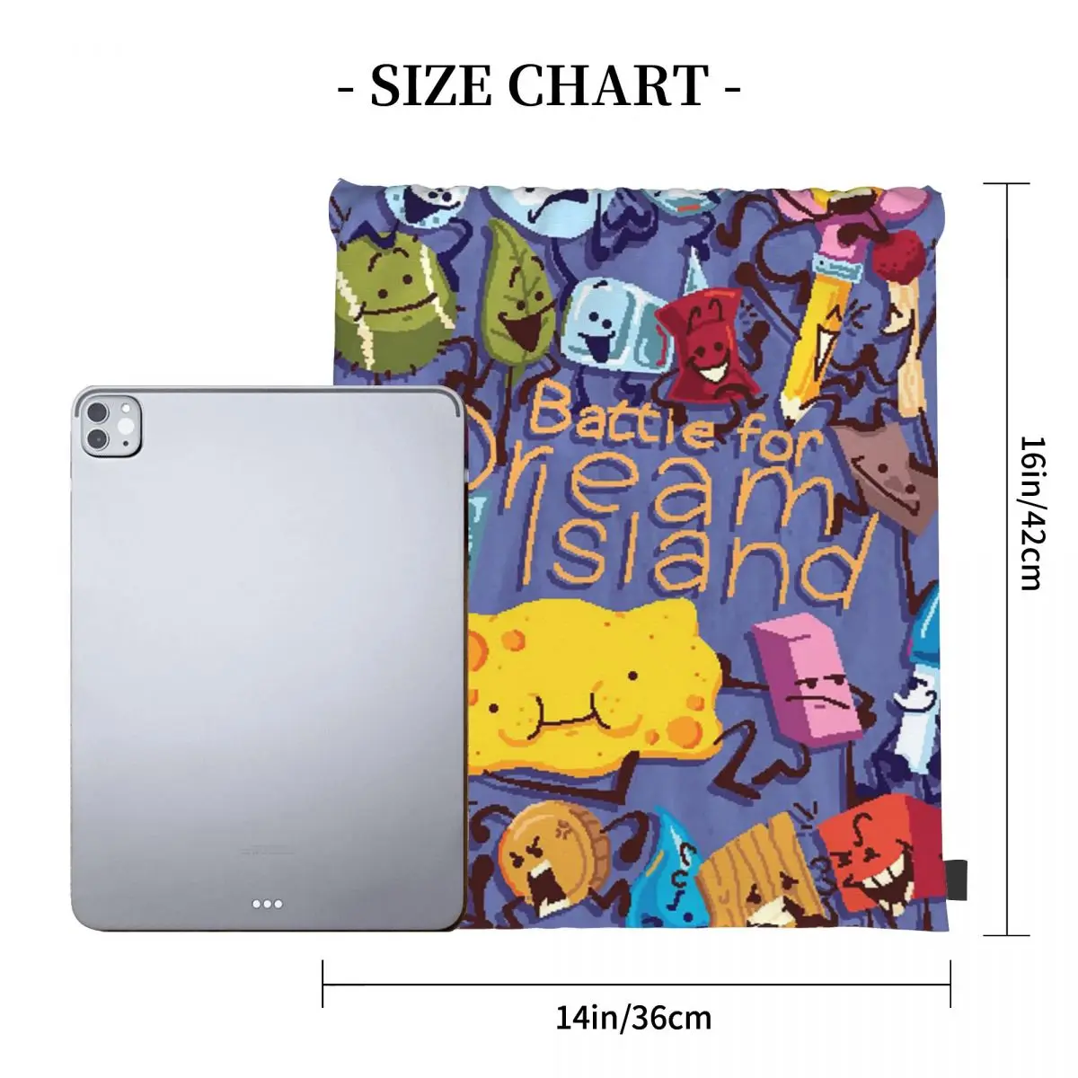 BFDI Quattro zaini BFB Borse casual con coulisse Scarpe Borsa Borse per libri per uomo donna studenti