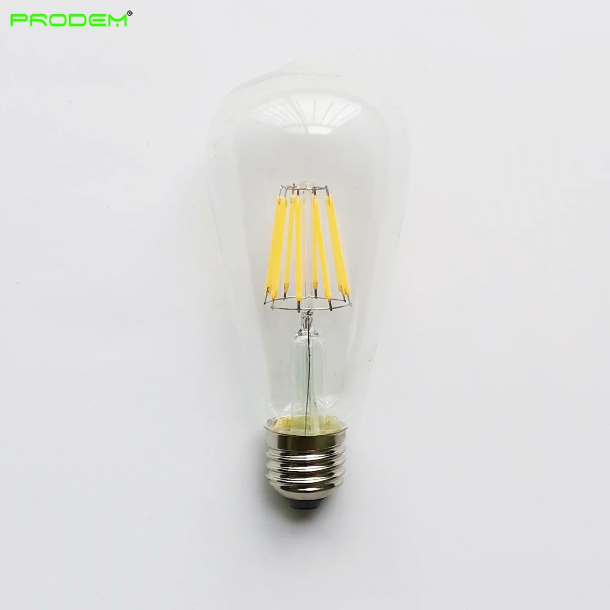 Bombilla LED Vintage ST64 ST19, 120V, 220V, 230V, 6W, 8W, filamento Edison, Bombilla de vidrio transparente E27 B22, bayoneta, 2 años de garantía