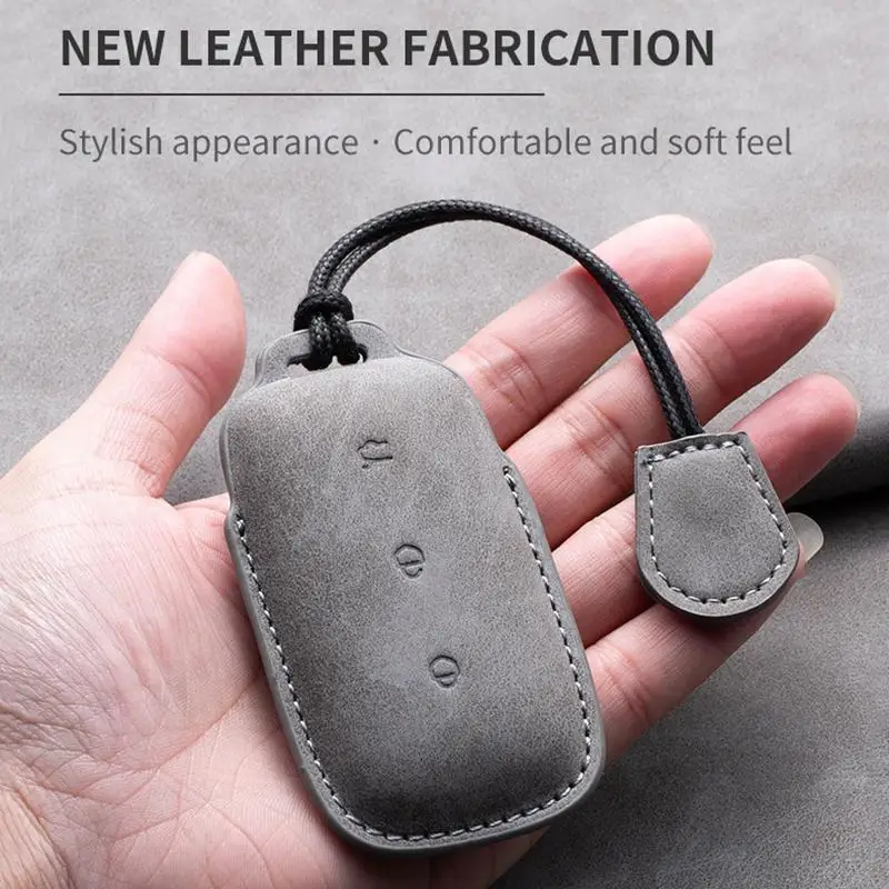 Car Key Shell Case For Geely PU Leather Cover Compatible 1 2 3 4 Button Remote Scratch Resistant For Family Use
