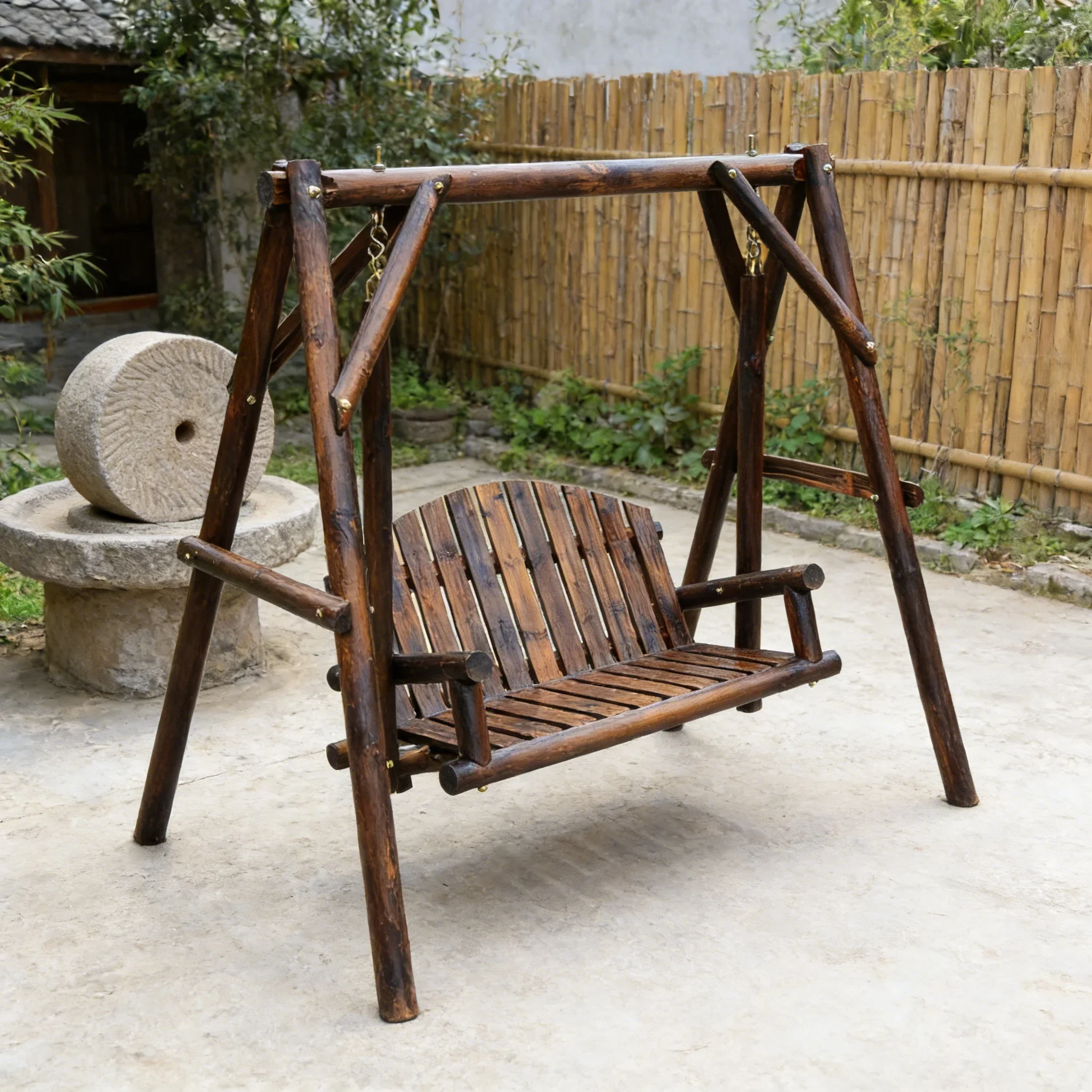 2026 Compact Swing Chair Double & Double Hanging Chair Space Efficient for Small Patio or Balcony Use
