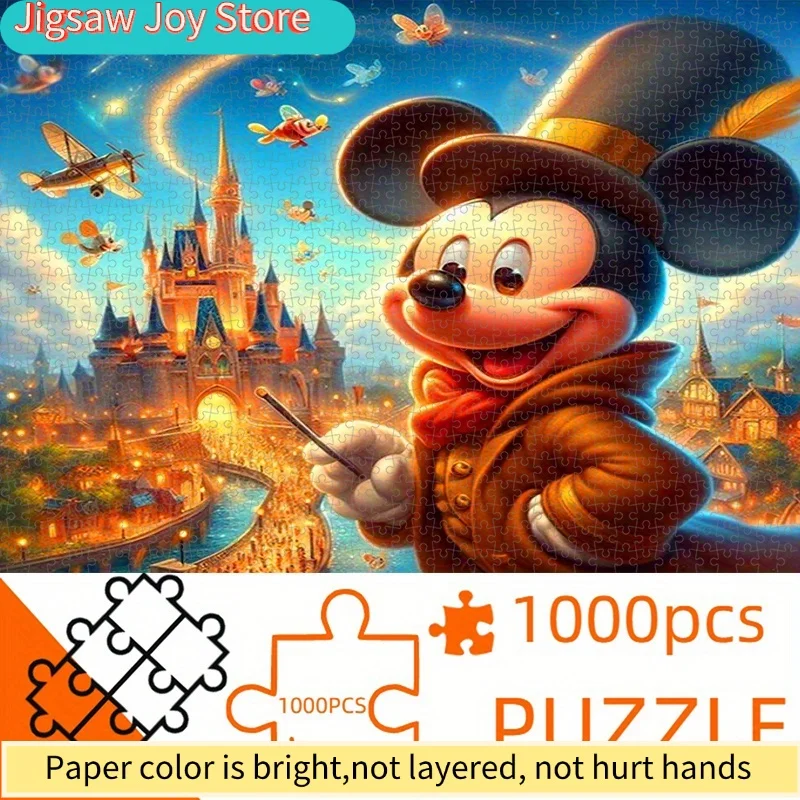 

Набор из 1000 деталей: бумажный пазл «Замок» (персонажи мультфильмов, Микки Маус), головоломка для взрослых, бумажный пазл